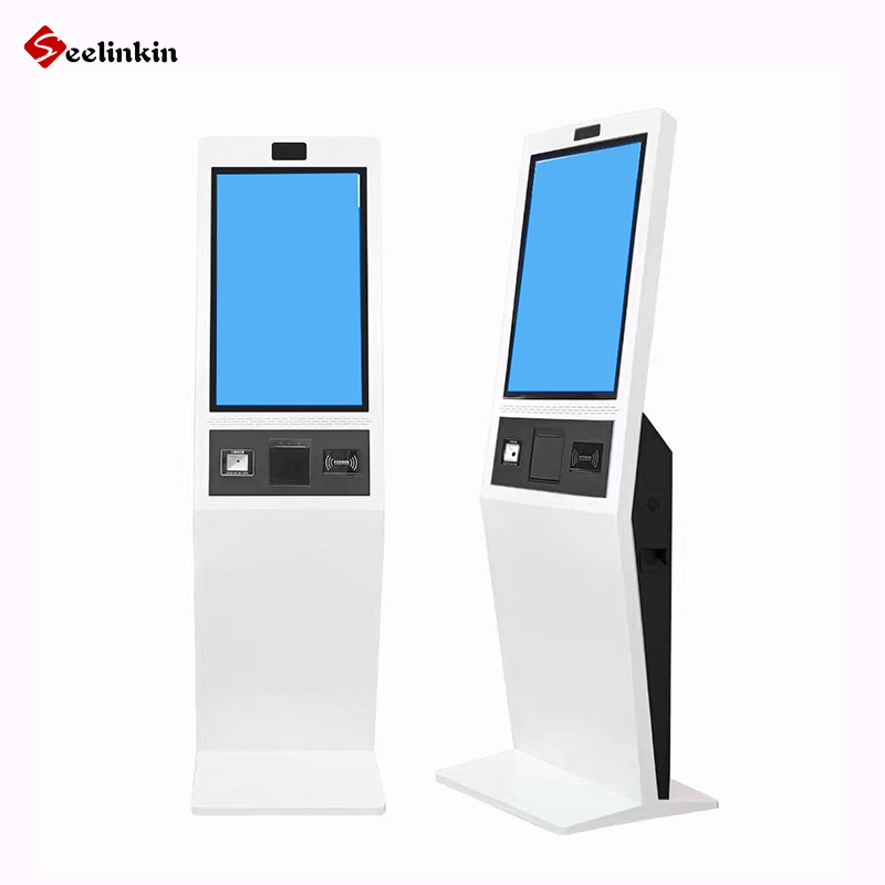 27inch kiosk with ticket printer